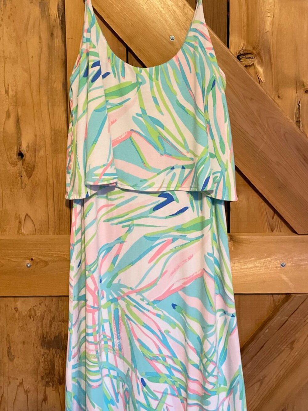 LILLY PULITZER Harrington Maxi Dress Pink Green Blue Womens M, Beach, Resort - Picture 5 of 7